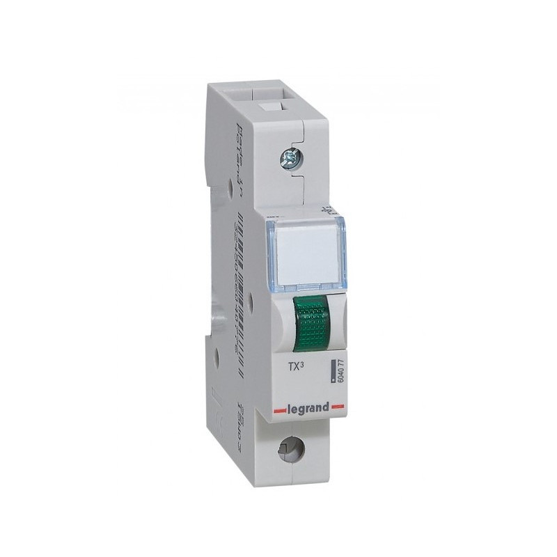 LED indikatorius ant DIN Legrand 604077 (žalias, 230V, TX3 1 mod.) LINDIKATORLEDZAL