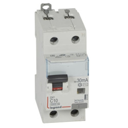 Automatinis jungiklis su srovės nuotekio rėle Legrand 411000 (10A, 1P+NR, 230V, 30mA, RCBO) L411000