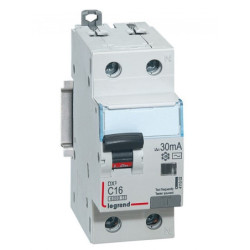 Automatinis jungiklis su srovės nuotekio rėle Legrand 411002 (16A, 1P+N, 230V, 30mA, RCBO) LAUTRELE1P16A