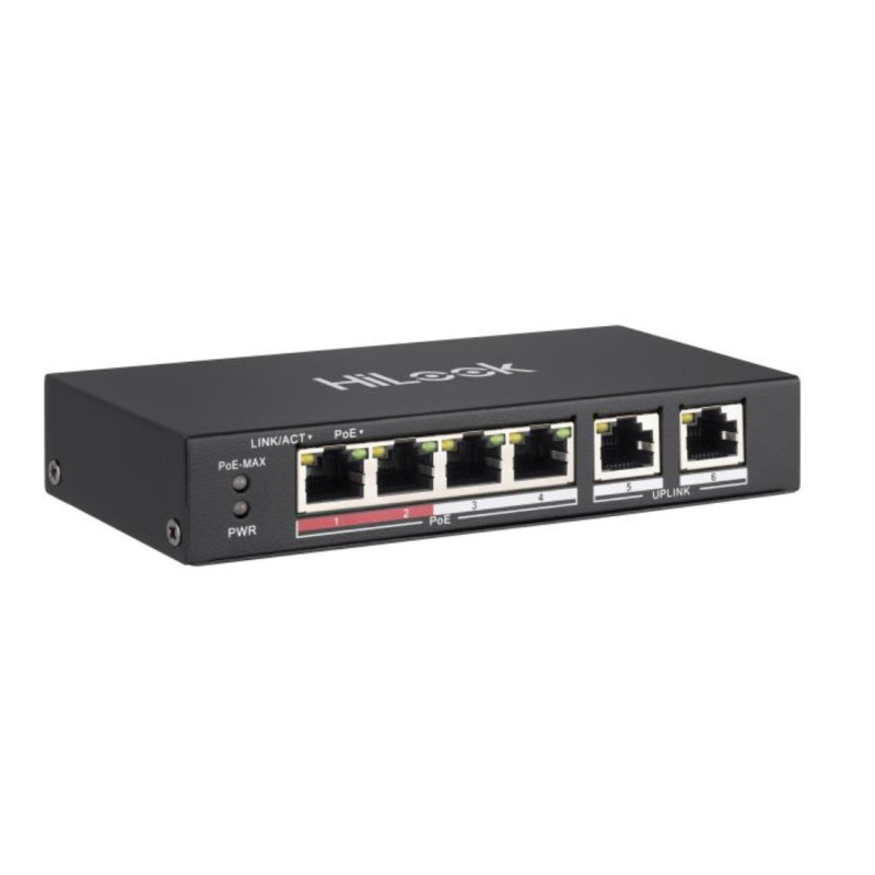 Komutatorius 6 prievadų HiLook NS-0106P-35 SWITCHHLNS0106P35