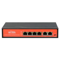 4 prievadų, 4 PoE komutatorius Wi-Tek WI-PS205 SWITCHWIPS205