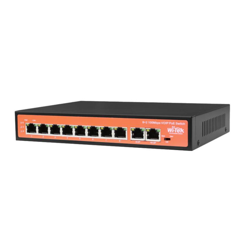 8 prievadų, 8 PoE komutatorius Wi-Tek WI-PS510V SWITCHWIPS510V