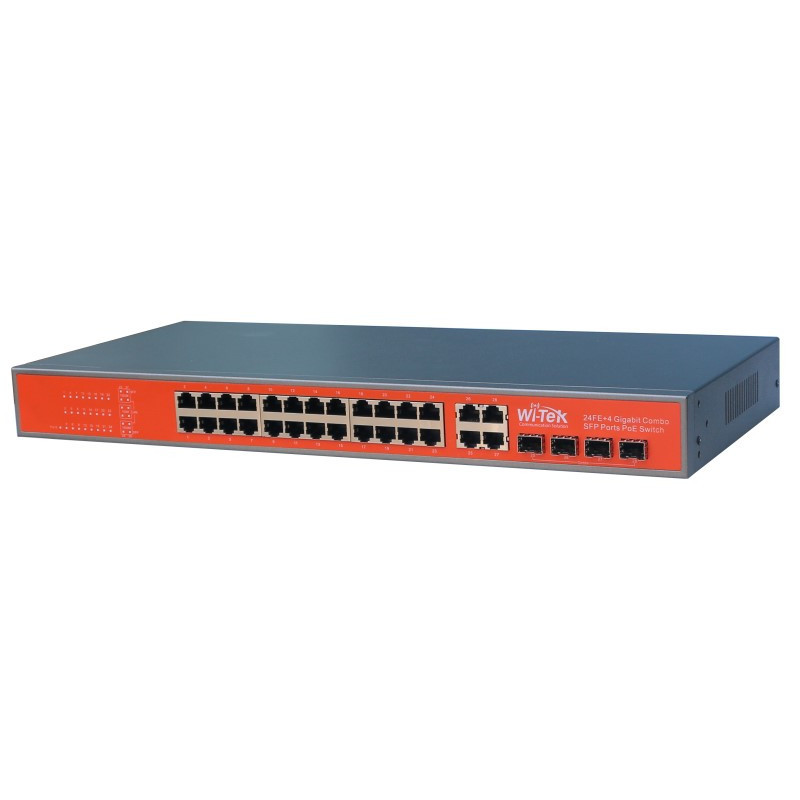 24 prievadų komutatorius WI-Tek Wi-SF128GF SWITCHWISF128GF