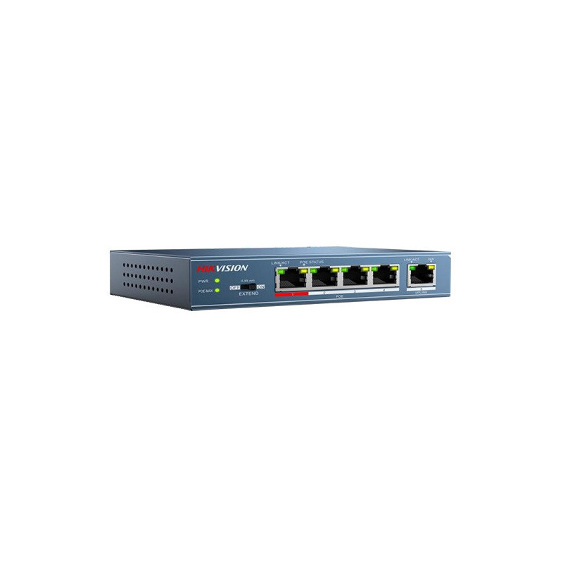 4 prievadų, 4 PoE komutatorius Hikvision DS-3E0105P-E SWITCHDS3E0105PE