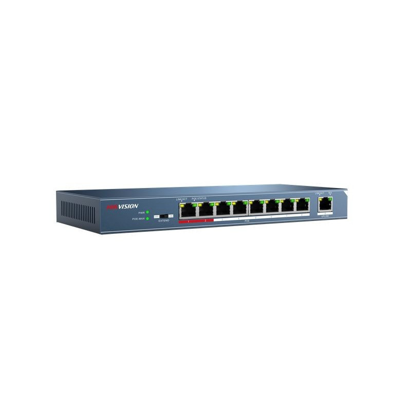 8 prievadų, 8 PoE komutatorius Hikvision DS-3E0109P-E SWITCHDS3E0109PE