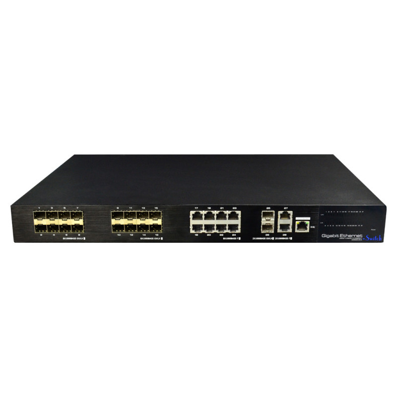 24 prievadų komutatorius UTEPO UTP7524GE-16GF8GT SWITCHUTP7524GE16GF8GT