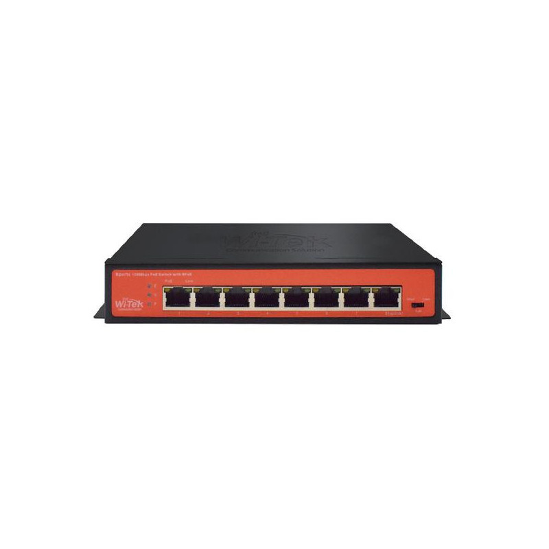 8 prievadų 8 PoE prievadų komutatorius Wi-Tek Wi-PS208H SWITCHWIPS208H