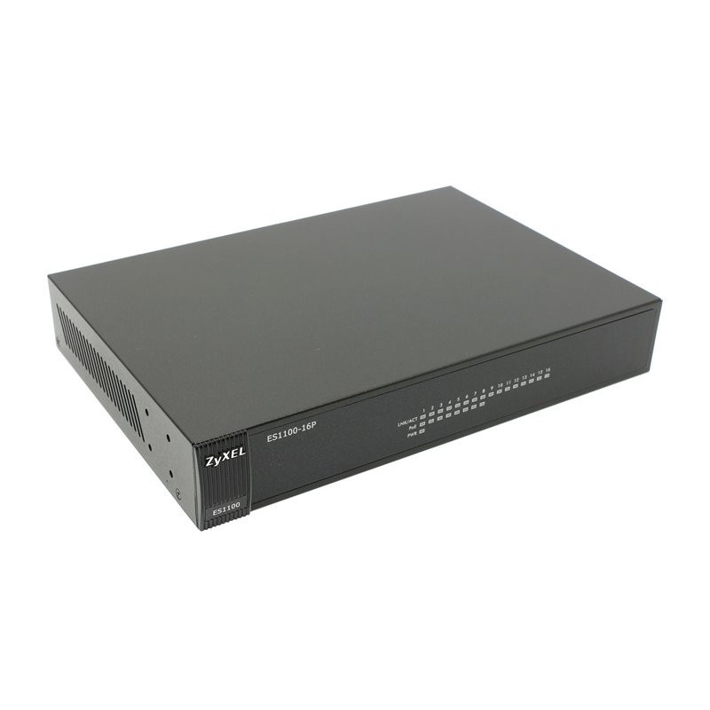 16 prievadų, 8 PoE komutatorius ZyXEL ES1100-16P SWITCHES110016P