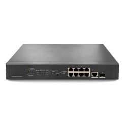 10 prievadų 8 PoE prievadų komutatorius Utepo UTP3-3310TS-PSB-L2 SWITCHUTP3310TSPSBL2