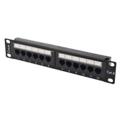 Komutacinė panelė 19'' 1U, UTP 6A cat., 12 prievadų TKP1U12PUTP6AK