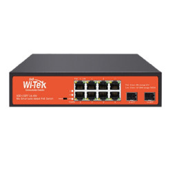 10 prievadų, 8 PoE prievadų komutatorius Wi-Tek WI-PS310GF-UPS+  SWITCHWIPMS310GFUPS