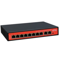 10 prievadų, 8 PoE prievadų komutatorius WI-Tek Wi-PS210G SWITCHWIPS210G