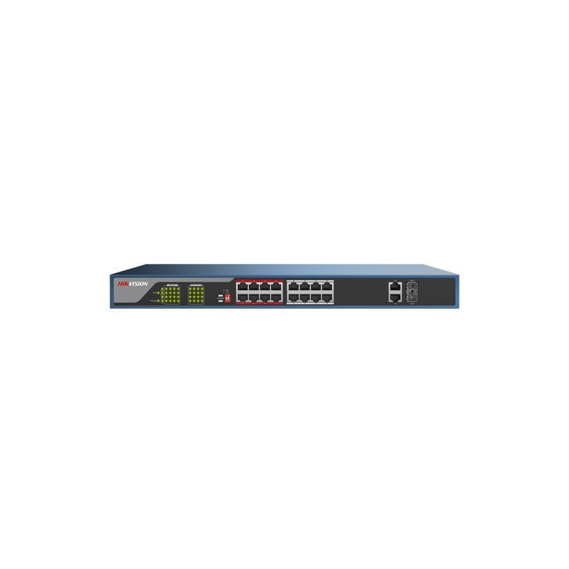 16 prievadų, 16 PoE komutatorius Hikvision DS-3E0318P-E SWITCHDS3E0318PE