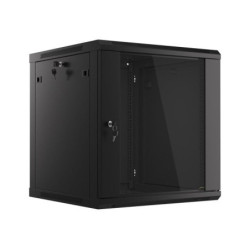 Komutacinė spinta 19'' pakabinama 12U 600x450x635 (juoda, nesurinkta) KS12U600X450PAKEBJN