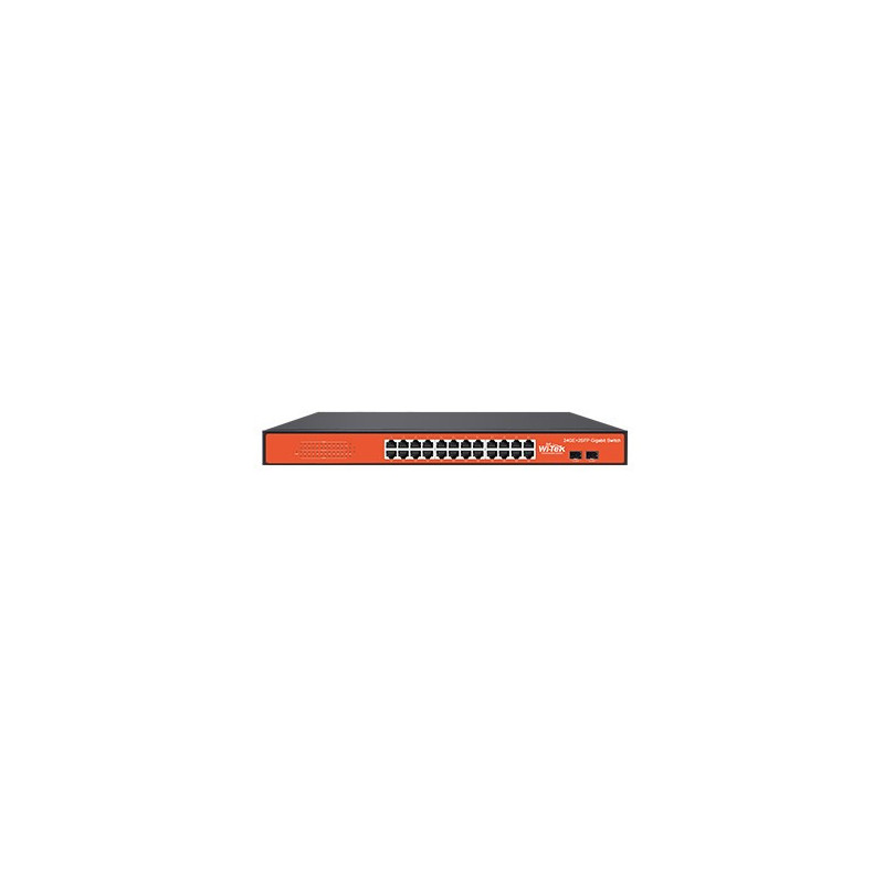 26 prievadų komutatorius Wi-Tek WI-SG124F SWITCHWI-SG124F