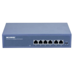 6 prievadų komutatorius Acorid CGS1106P (4 PoE, 2 Uplink gigabit) SWITCHACCGS1106P