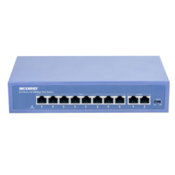 10 prievadų komutatorius Acorid CS1110P (8 PoE, 2 Uplink, 2 Gbps) SWITCHACCS1110P