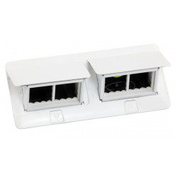 Įleidžiama modulinė dėžutė 2x4 mod. Legrand 654004 (metalinė, balta) LMODDEZ2X4