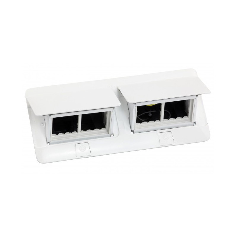 Įleidžiama modulinė dėžutė 2x4 mod. Legrand 654004 (metalinė, balta) LMODDEZ2X4