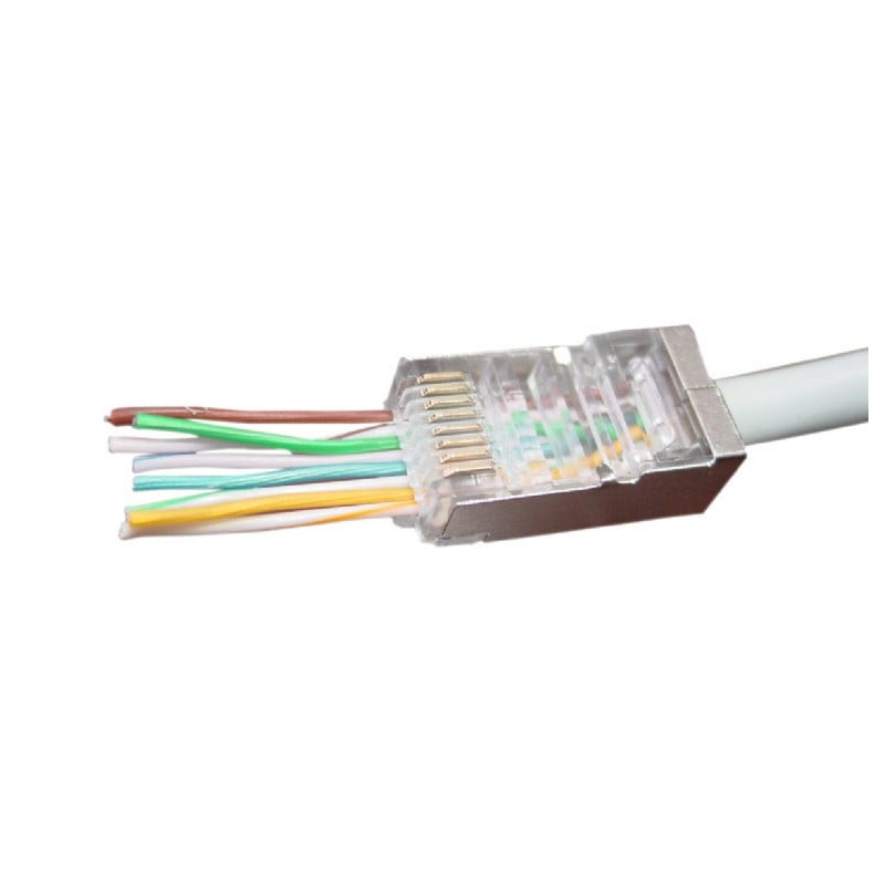 RJ45 ki&scaron;tukas (perki&scaron;amas, FTP, CAT6) VKISTRFTP6CATJ45PER