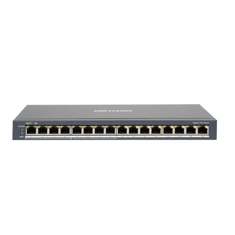 Hikvision 16 prievadų komutatorius DS-3E0516P-O SWITCHDS3E0516PO