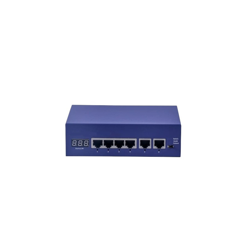 6 prievadų komutatorius Acorid LS5306P (4 PoE, 2 Uplink, 1.2 Gbps) SWITCHACLS1710PE