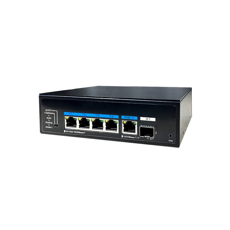 6 prievadų, 4 PoE komutatorius UTEPO UTP6306TS-PSD-W  SWITCHUTP6306TSPSDW