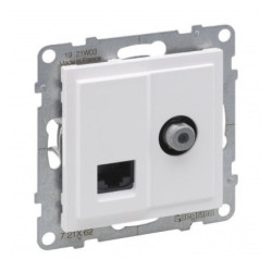 Baltas RJ45+ TV lizdas SUNO Legrand 721162 LSUNOTVRJ45B