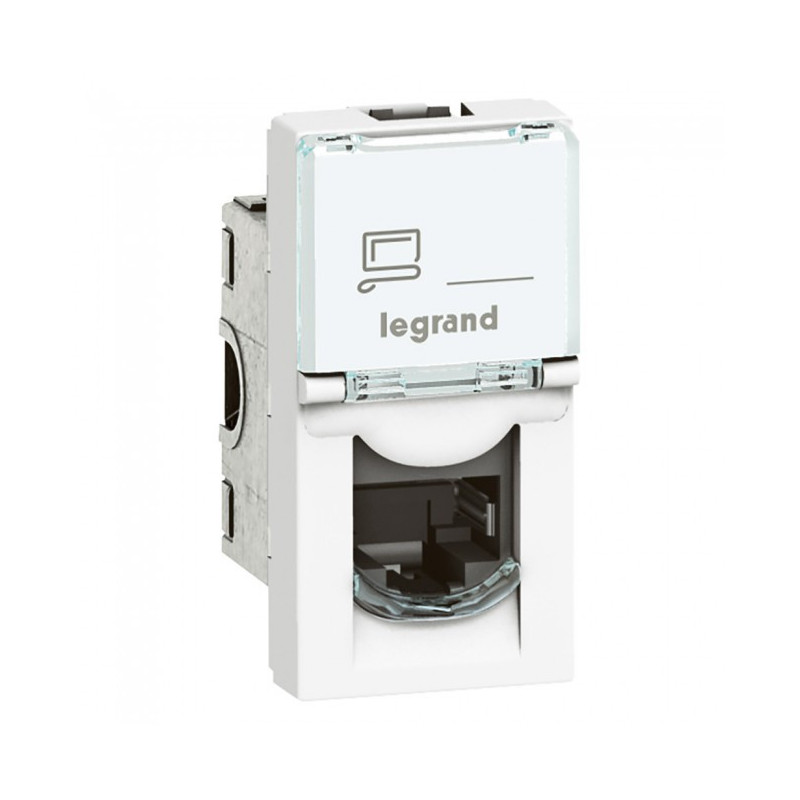 RJ45 lizdas Mosaic STP 6A Legrand 076573 (white) LMOSAICSTP6A1MOD