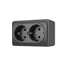 Dvivietis vir&scaron;tinkinis ki&scaron;tukinis lizdas su įžeminimu Vilma SL+250 RP16-0021 SL+ (juoda) VSL250ROZ2J