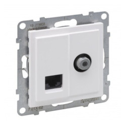 TV / UTP 6 lizdas Niloe Step Legrand 863177 (baltas) LVALENTVUTP6B