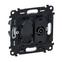 TV lizdo + kompiuterio lizdo RJ45 mechanizmas Valena life Legrand 753055 VVALENMECHATVKOMP