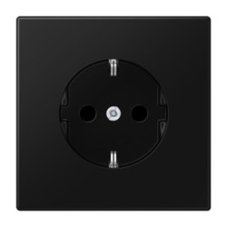 Ki&scaron;tukinis lizdas su įžeminimu JUNG LS1520SWM (juodas, matinis, 16A/250V) JUNGLS1520SWM