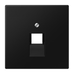 Kompiuterinio lizdo apdaila JUNG LS969-1UASWM (juoda, matinė, 1xRJ45) JUNGLS9691UASWM