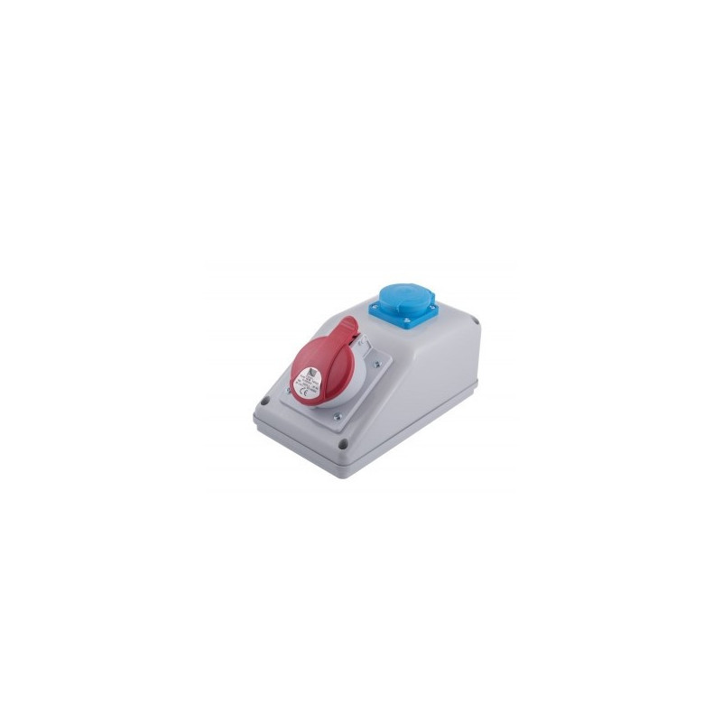 PawBol R-BOX B.165/1S plastikinis skydelis su ki&scaron;tukiniais lizdais (1x16A/250V) PAWBB1651S