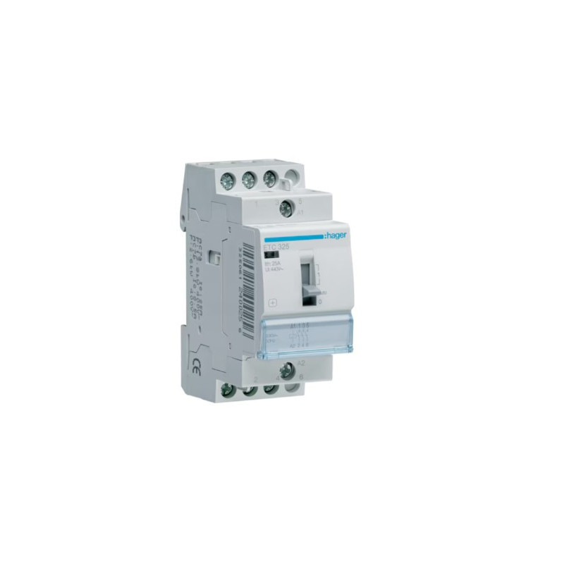 Kontaktorius Hager ETC325 (2 mod, 3P, 25A, 230V) HETC325