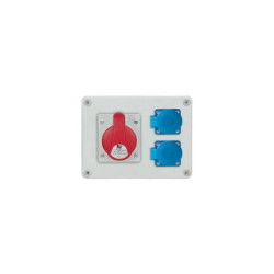 PawBol B.1602-S R-BOX plastikinis skydelis (2x250V 1x16A/5P) PAWBRBOXB1602S