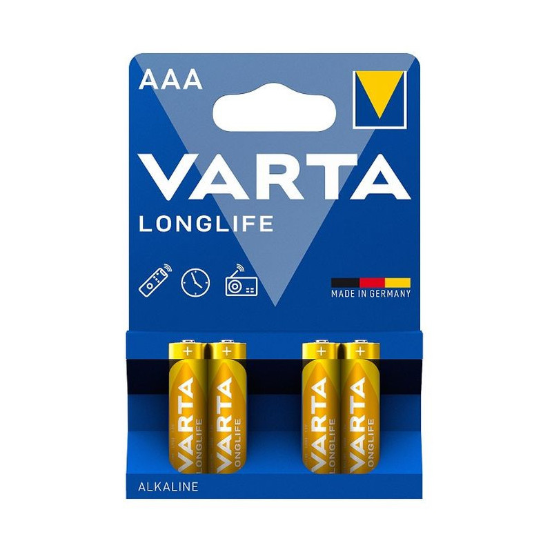 Baterija VARTA Alkaline Longlife LR03/AAA (4 vnt.)  BATERIJALR03AAALONGVARTA