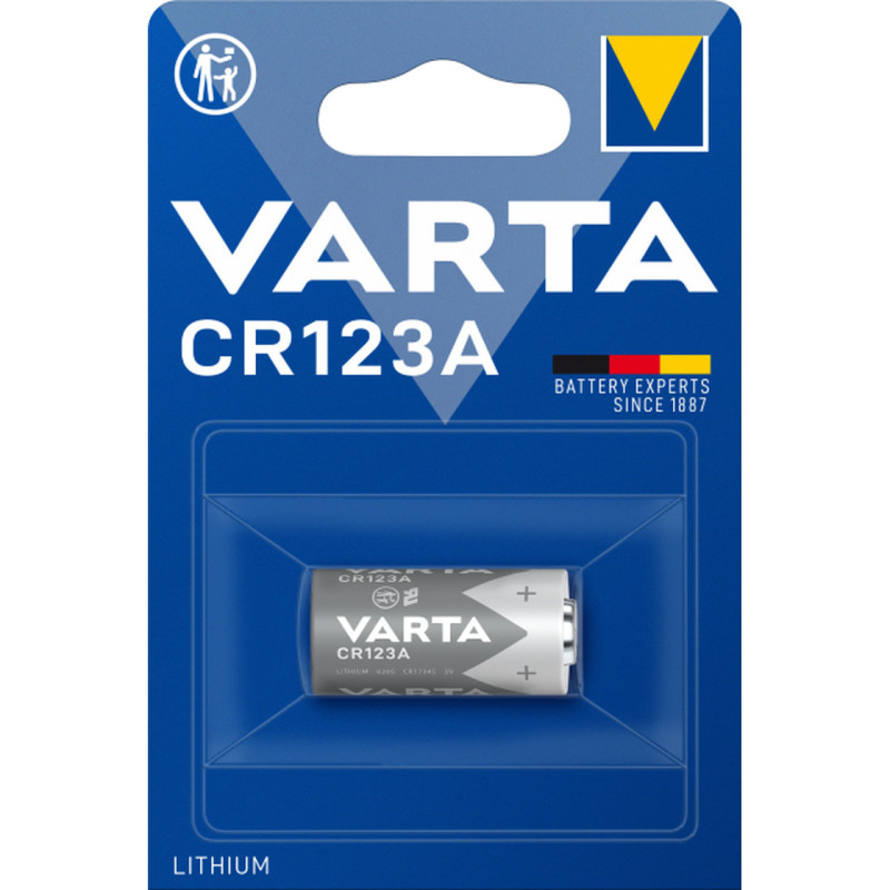 Baterija VARTA Lithium CR123 (1 vnt.)  BATERIJACR123VARTA