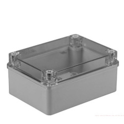 Hermetinė dėžutė skaidriu dangteliu Pawbol S-BOX 316-P (pilka, 150x110x70) PAWSBOX316P