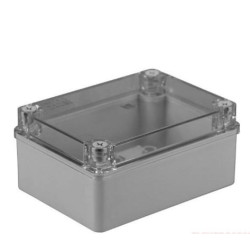 Hermetinė dėžutė skaidriu dangteliu Pawbol S-BOX 306-P (pilka, 150x110x70) PAWSBOX306P