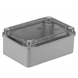 Hermetinė dėžutė skaidriu dangteliu Pawbol S-BOX 216-P (pilka, 120x80x50) PAWSBOX216P