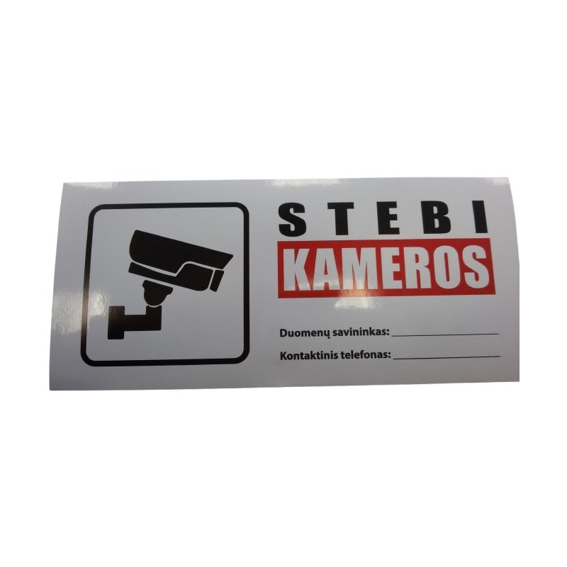 Lipdukas "Stebi kameros" (90x200mm) XLKAM