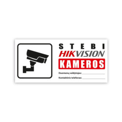 Lentelė "Stebi kameros" (300x140mm) XLENTELEKAM