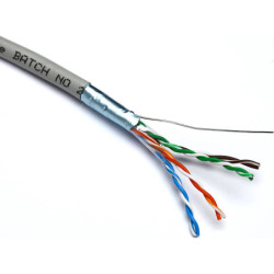 Kabelis ry&scaron;io Excel 100-216 Cat5 F/UTP  (PVC, ECA, pilkas, ritė 305m.) KRUTP5EFUTPEXCEL