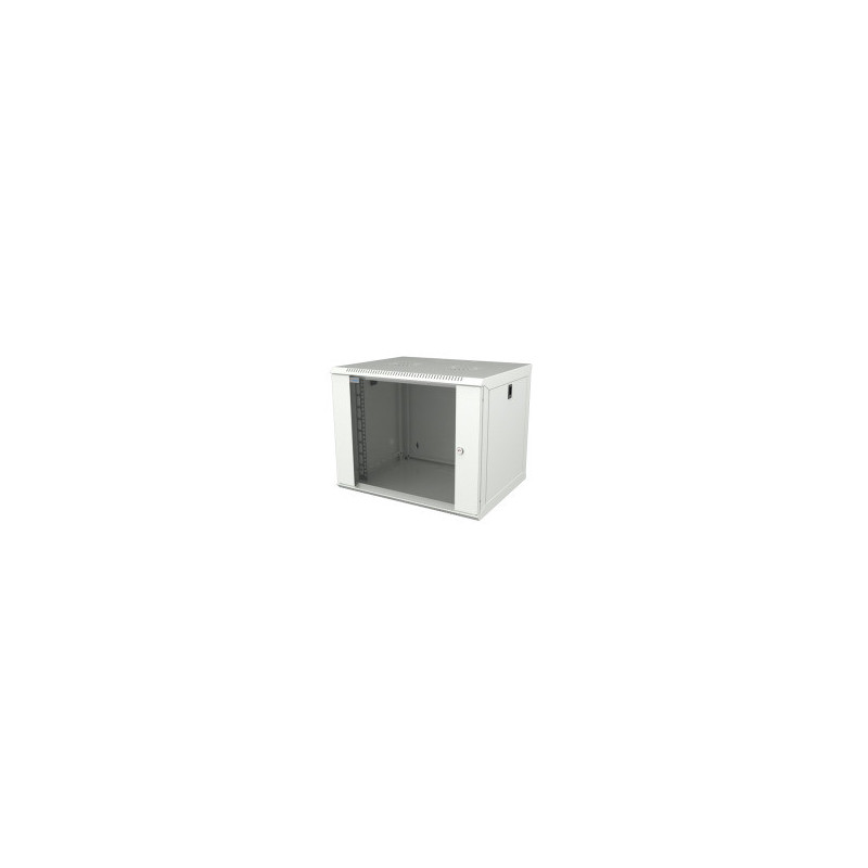 Komutacinė spinta 19'' pakabinama 3U 540x400x180mm (balta, stiklo durys) KS3U540X400STIKD
