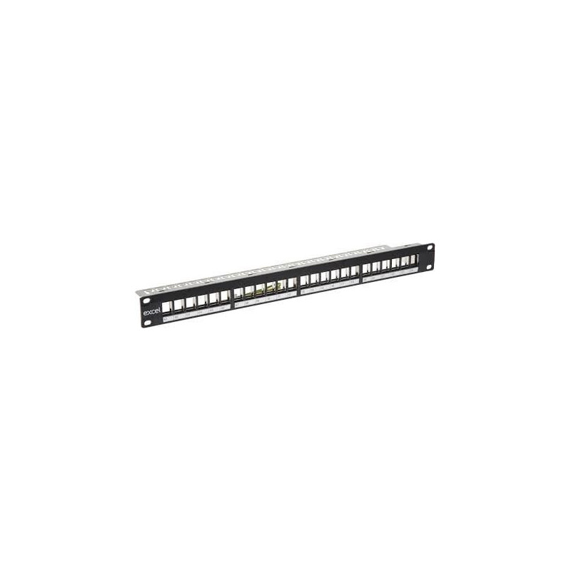 Komutacinė panelė 19'' 1U, EXCEL 100-755 (24 prievadų) TKP1U24PEXCELBE100755