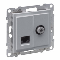 TV + RJ45 lizdas Suno Legrand 721329 (Aliuminis) L721362
