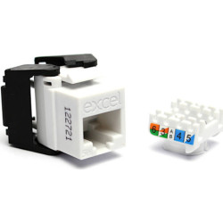 Lizdas EXCEL 100-202-WT RJ45 (Balta, Cat5e, UTP, keystone) KJEXCEL100202WT