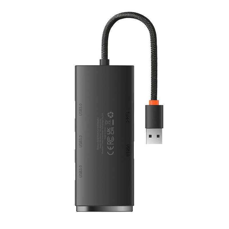 &Scaron;akotuvas BASEUS WKQX030001 (USB-A, 4 prievadai, USB3.0, 25cm)
 WKQX030001